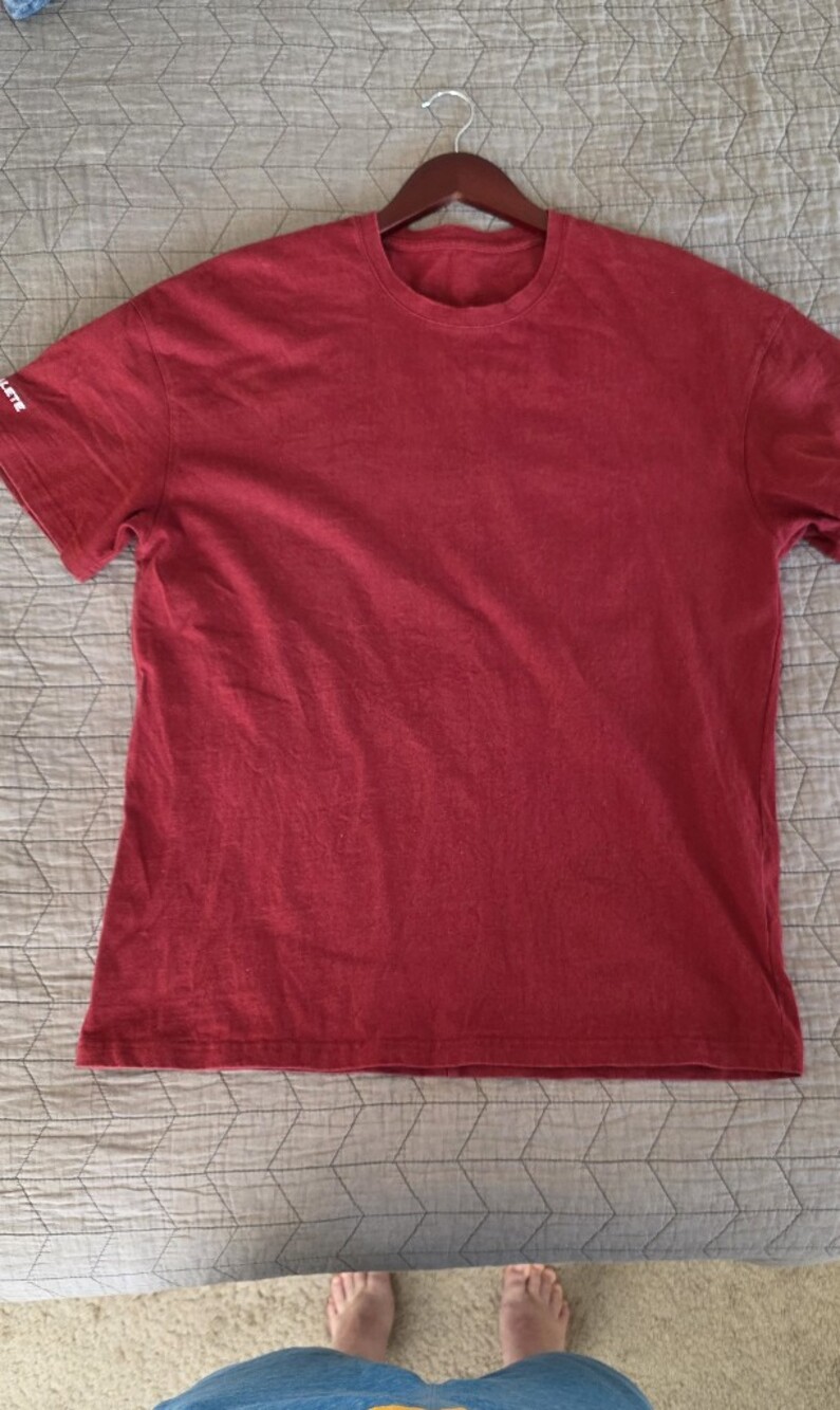 Alphalete Oversized Heavy Cotton Tee - M - Red